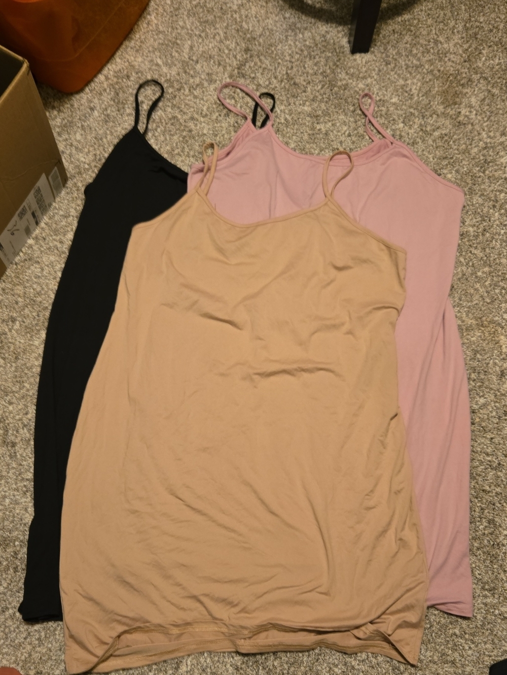 Women’s 3-Pack Camisole Dress - Black, Blush, Tan